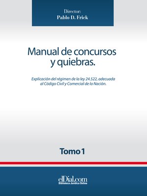 cover image of Manual de concursos y quiebras--Tomo 1